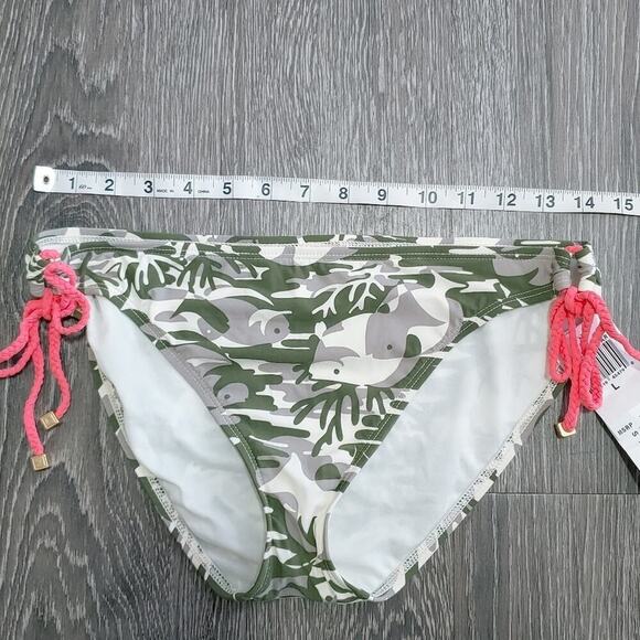 Sperry Women's Marina Corps Bikini Swimsuit Sz L Beach Vacation Resort Camo Fish - Picture 8 of 14